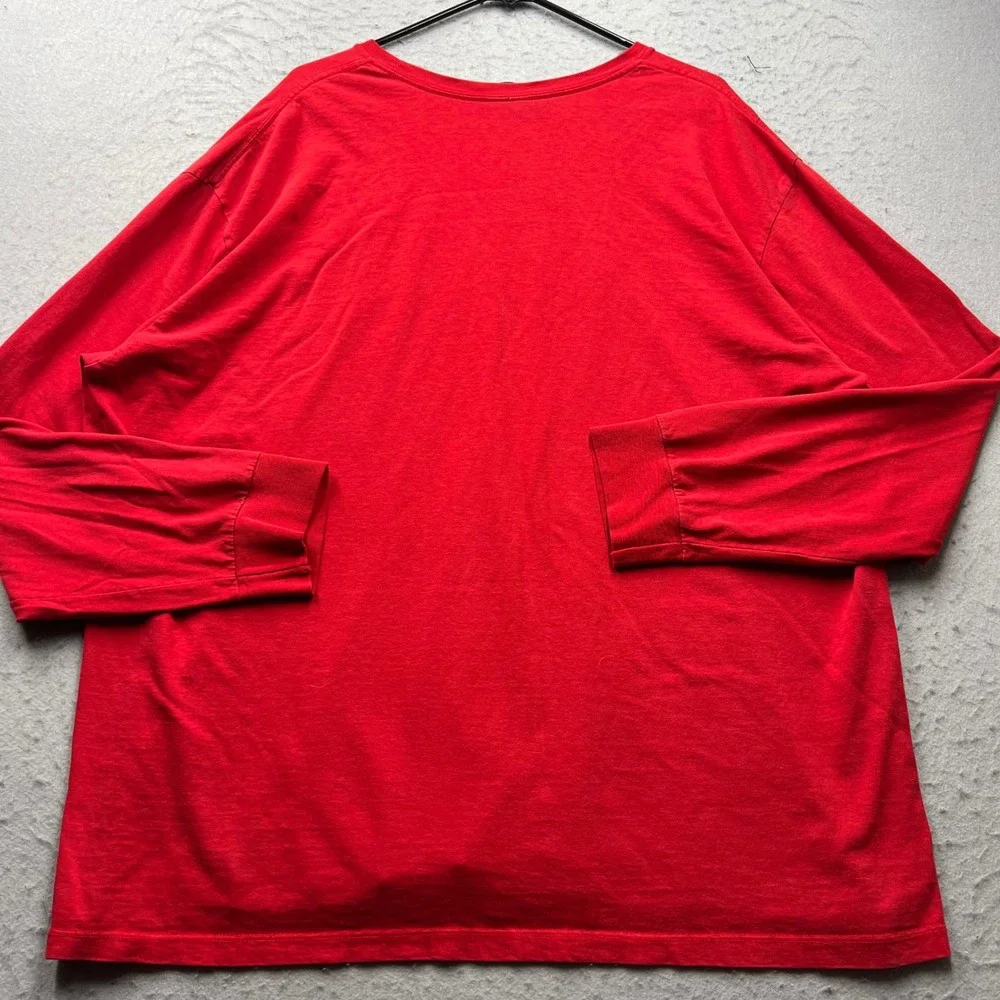 Polo Ralph Lauren Red Long Sleeve Spellout T-Shirt Mens XXL XXL Cotton